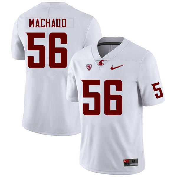 Men-Youth #56 Gauge Machado Washington State Cougars College Football Jerseys Sale-White